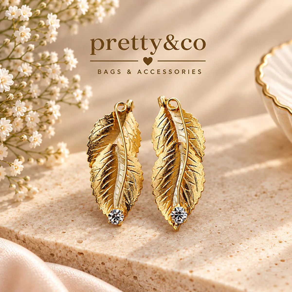 hard leaves earrings