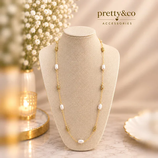 Long stones necklace 4
