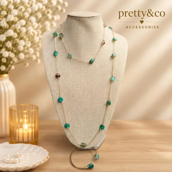 Elegant green Gemstone set